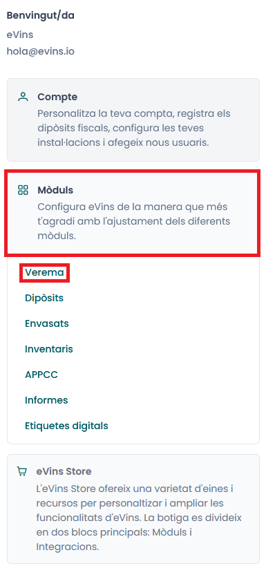 Acceso módulo