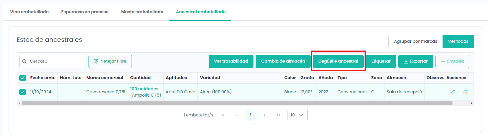 Paso 1: Seleccionar Degüelle ancestral