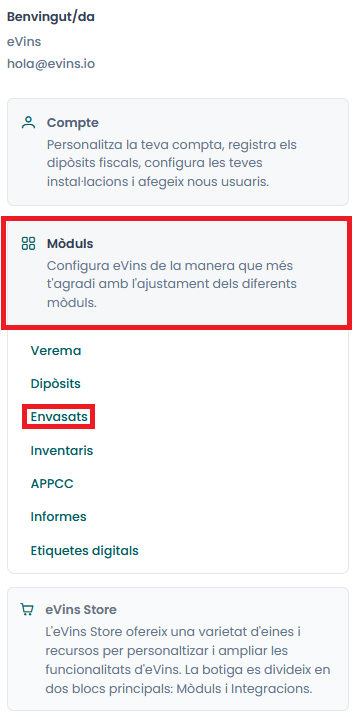 Acceso módulo