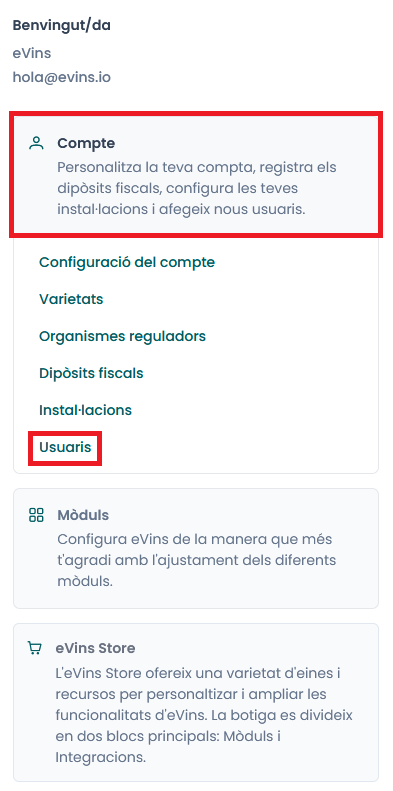 Accés a usuaris