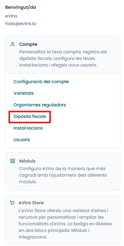 Accés a dipòsit fiscal
