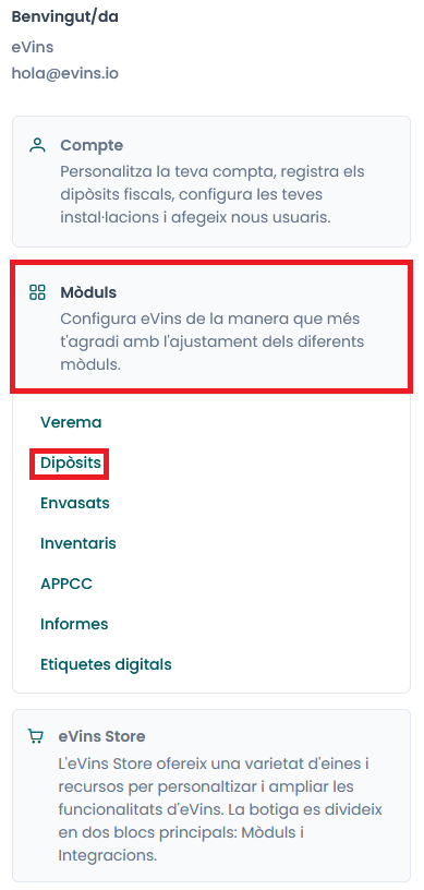 Accés mòdul