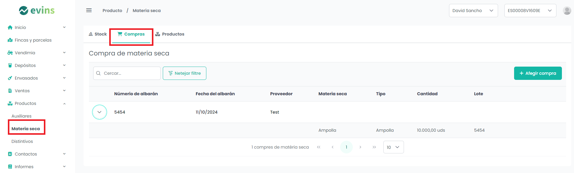 Pas 1: Compres taula