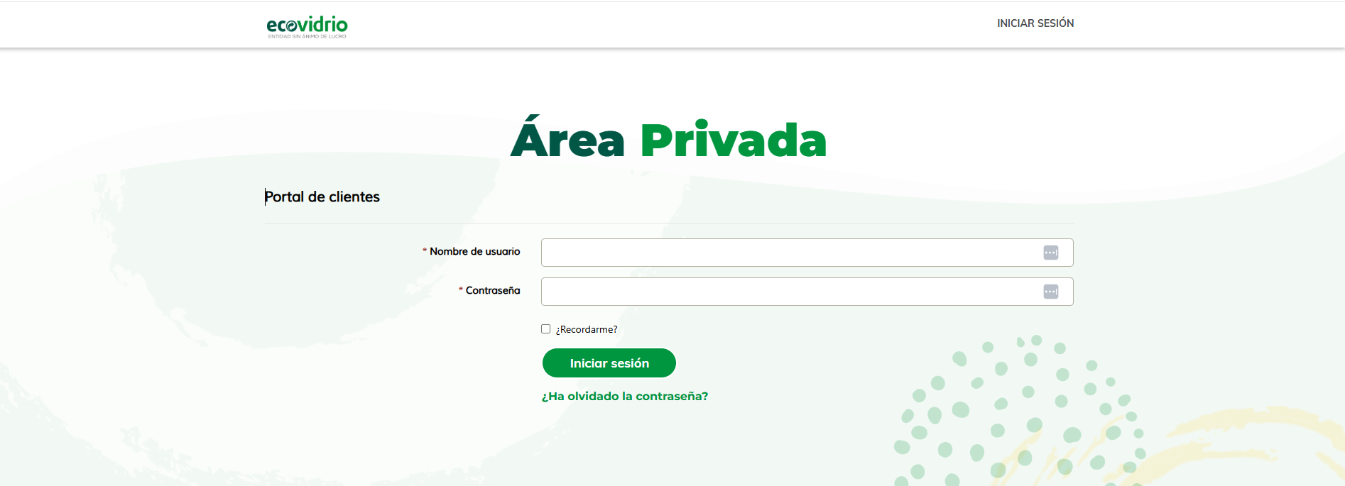 Pas 2: Login ecovidrio