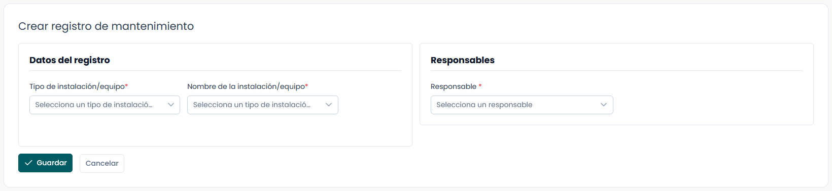 Crear registre