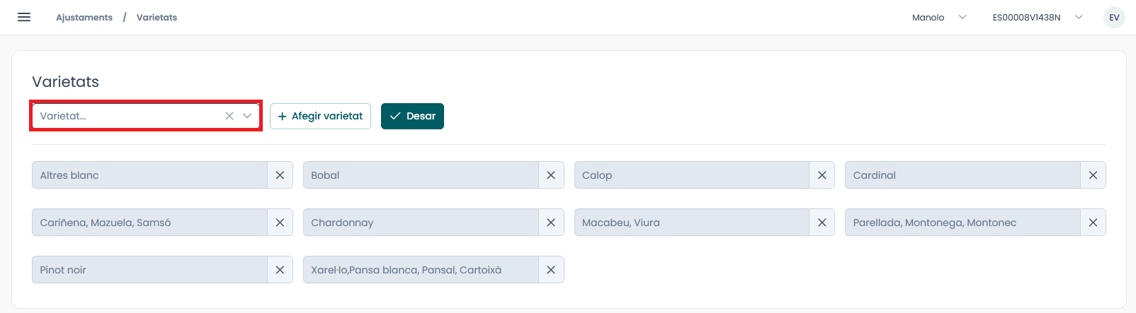 Paso 2: Afegir varietats